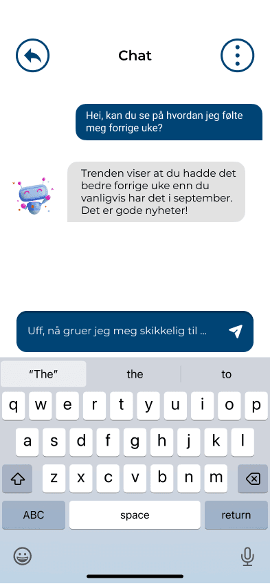 AI-chatten i Eir-prototypen